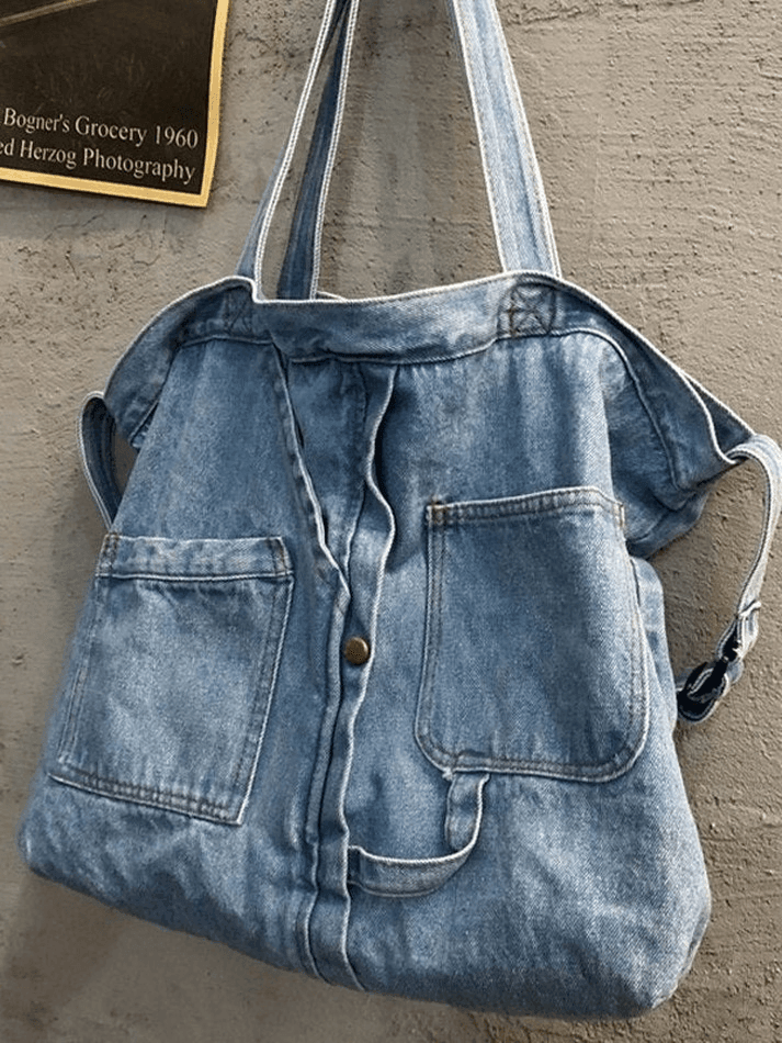 Vintage Denim Large Shopper Bag - AnotherChill