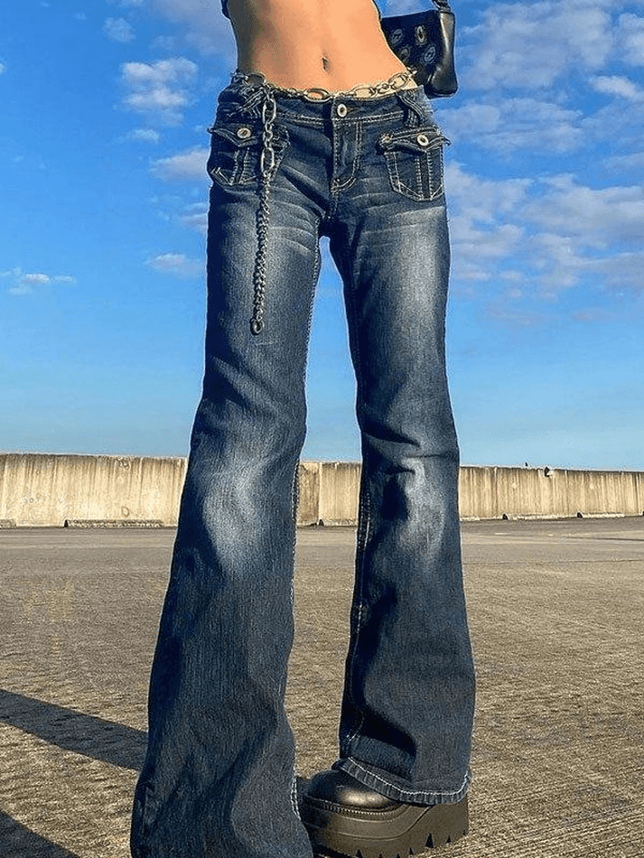 Vintage Low Waist Cargo Jeans - AnotherChill