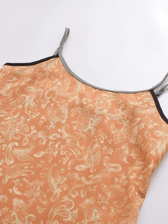 Vintage Paisley Print Maxi Dress - AnotherChill