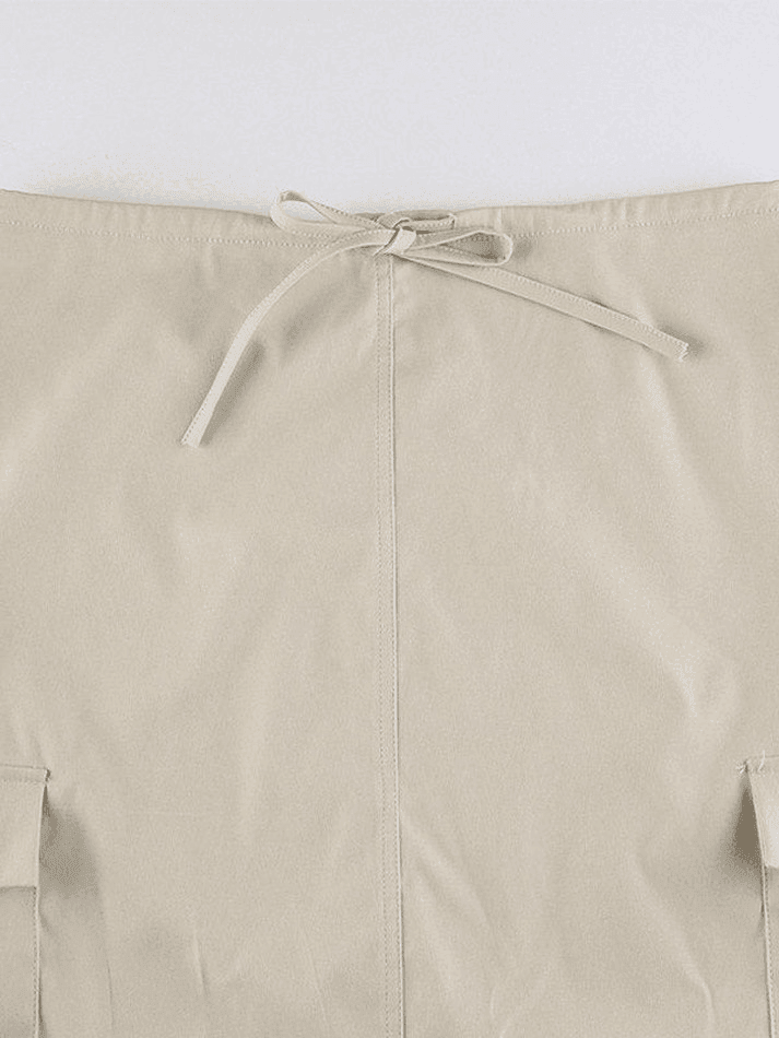 Vintage Pocket Long Cargo Skirt - AnotherChill