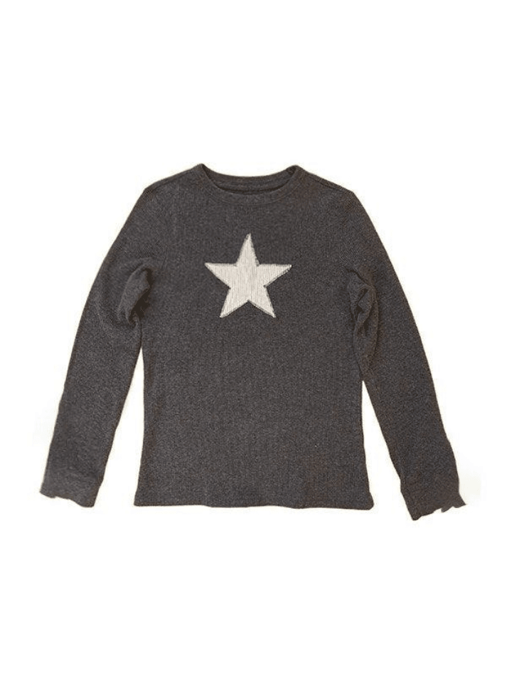 Vintage Star Long Sleeve Knit Top - AnotherChill