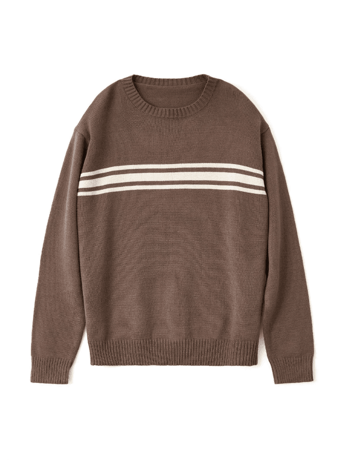 Vintage Three Striped Pullover Sweater - AnotherChill