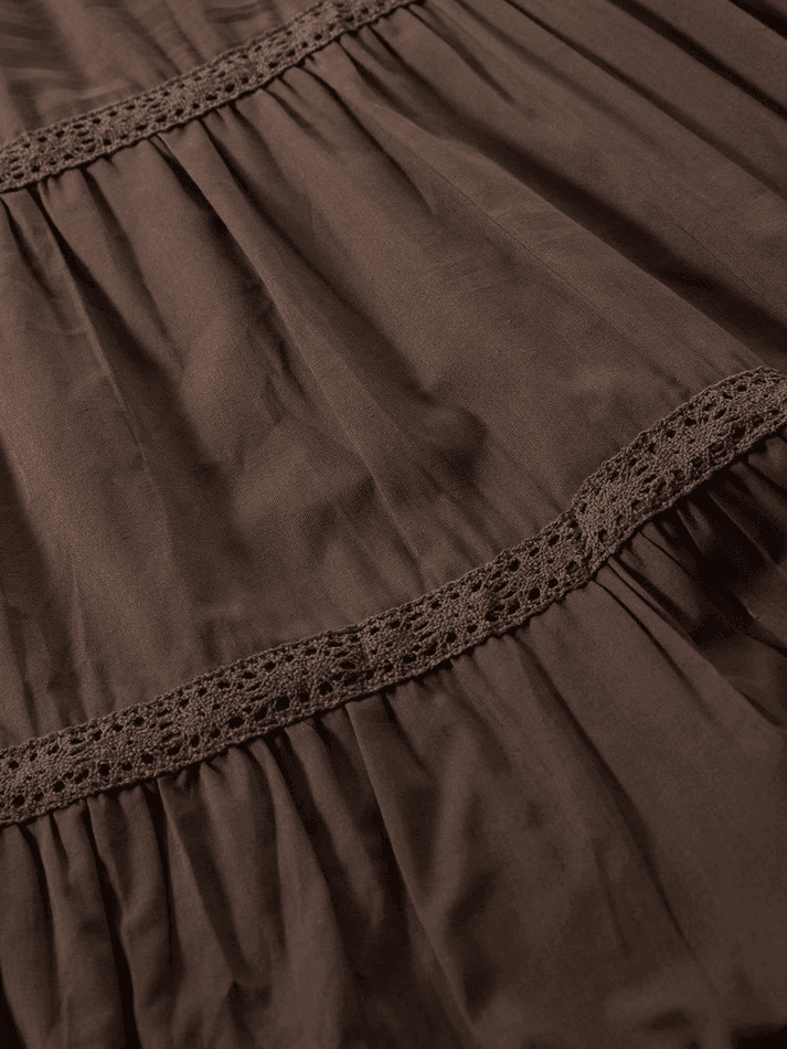 Vintage Tiered Midi Skirt - AnotherChill