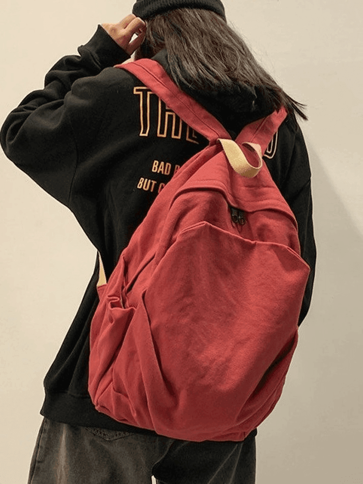 Vintage Wash College School Backpack - AnotherChill