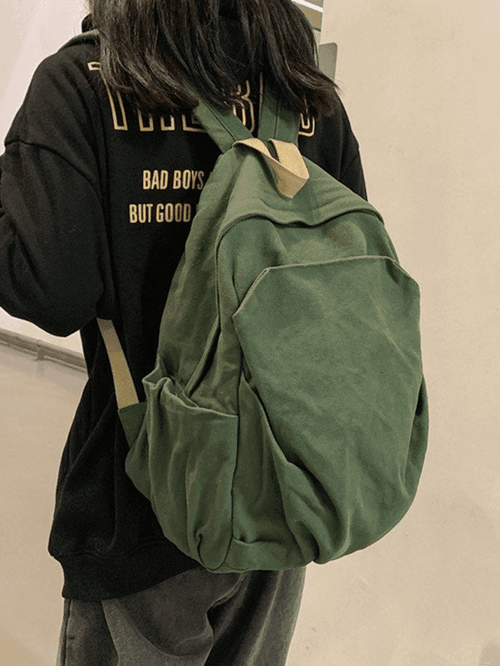 Vintage Wash College School Backpack - AnotherChill