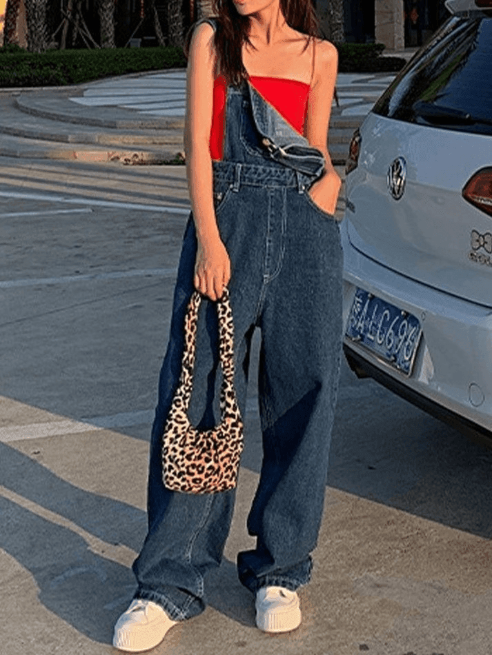 Vintage Washed Boyfriend Denim Overall - AnotherChill