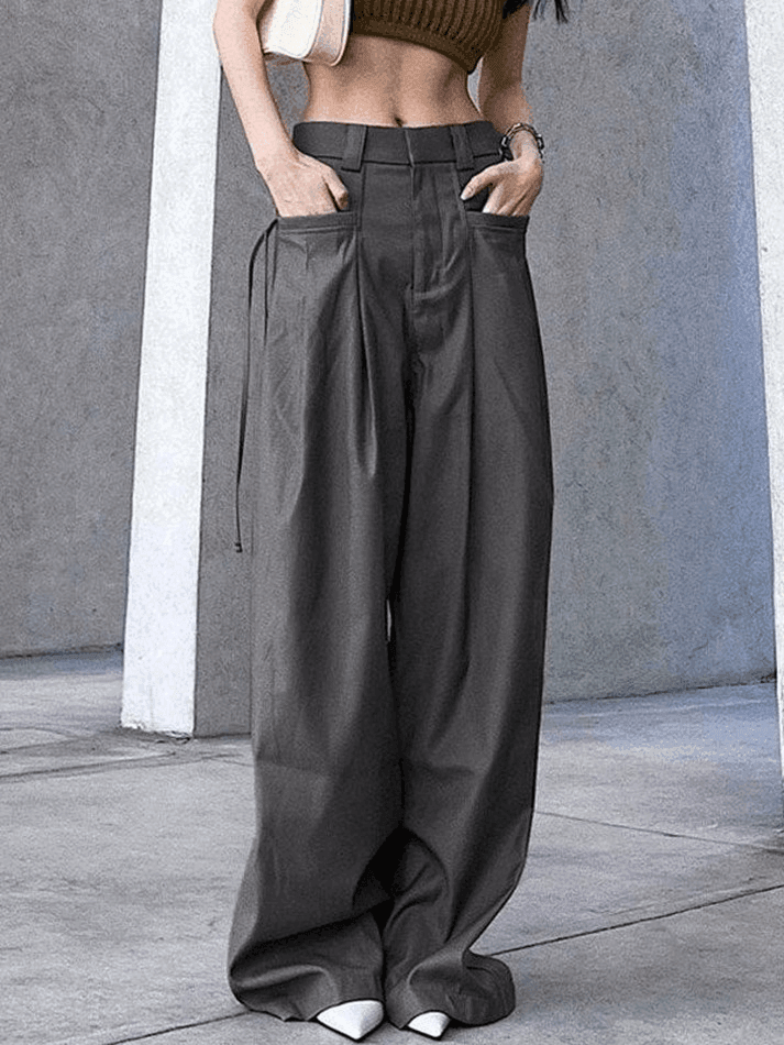 Vintage Y2K Straight-Leg Pants - AnotherChill