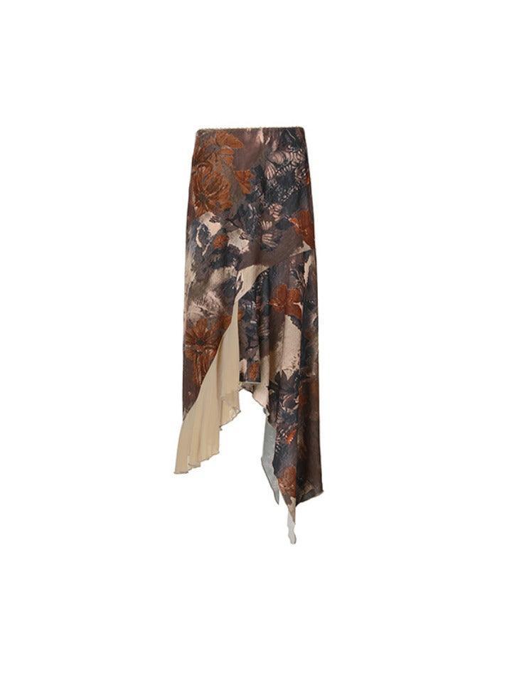 Wasteland Style Botanical Floral Print Maxi Skirts - AnotherChill