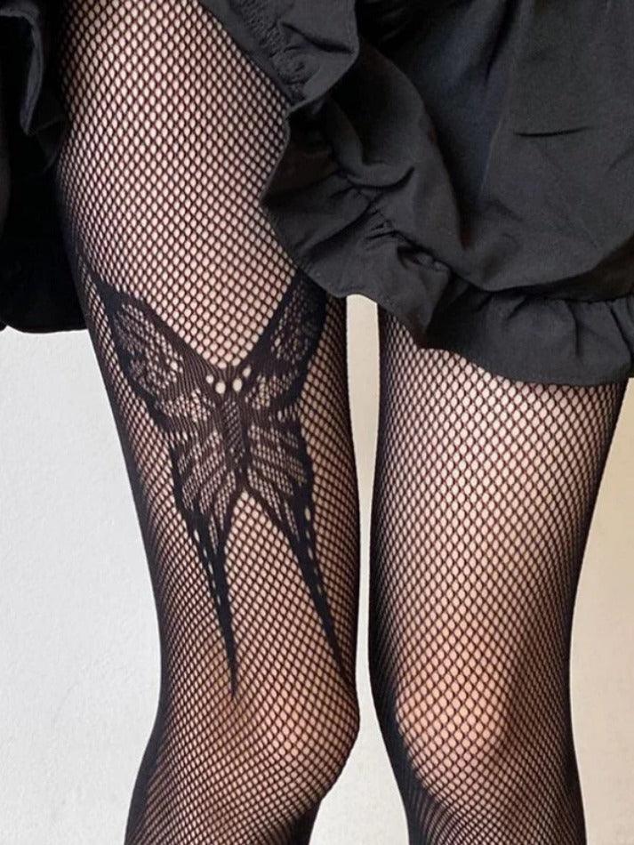 Y2K Butterfly Fishnet Tights - AnotherChill