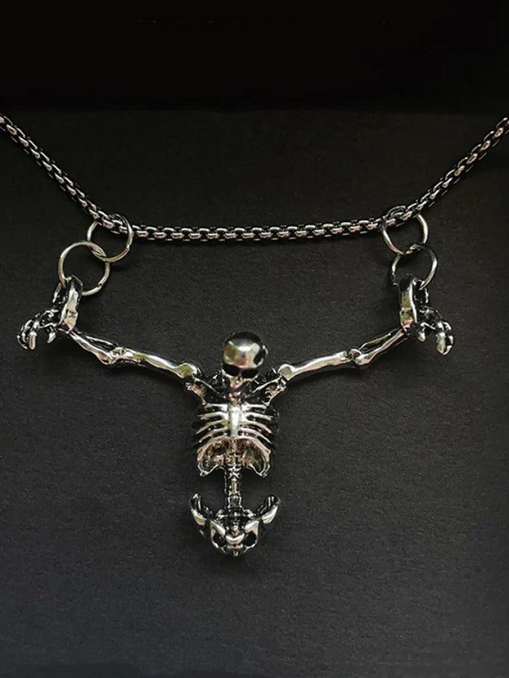 Halloween Punk Skull Pendant Necklace - AnotherChill