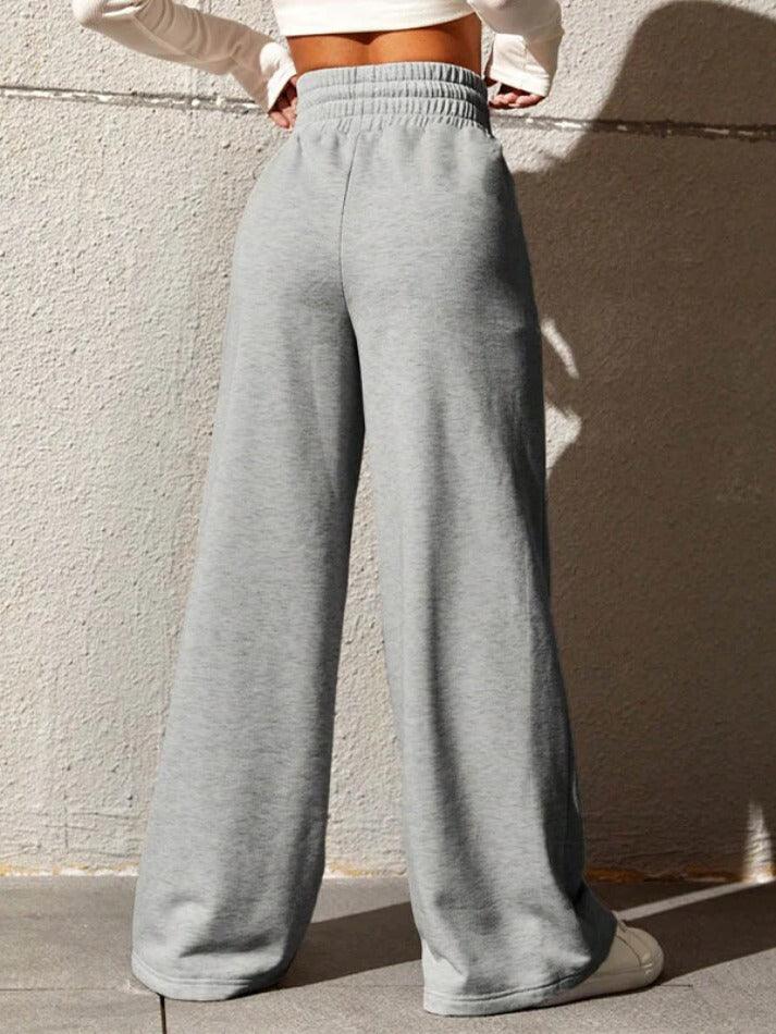 Solid Seam Detail Loose Sweatpants - AnotherChill