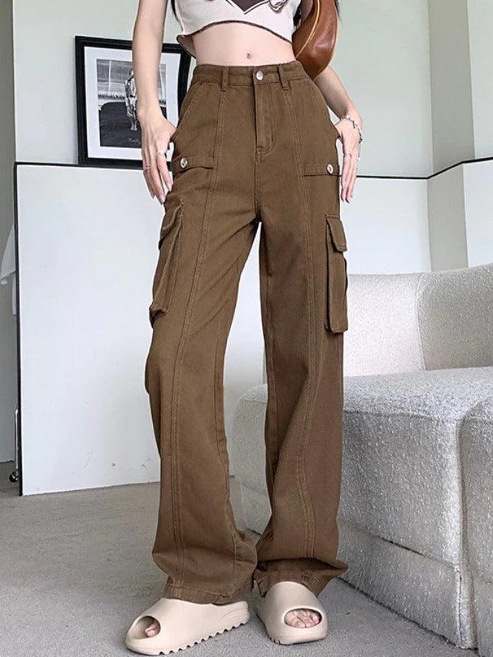 Vintage Y2K Straight Leg Cargo Jeans - AnotherChill