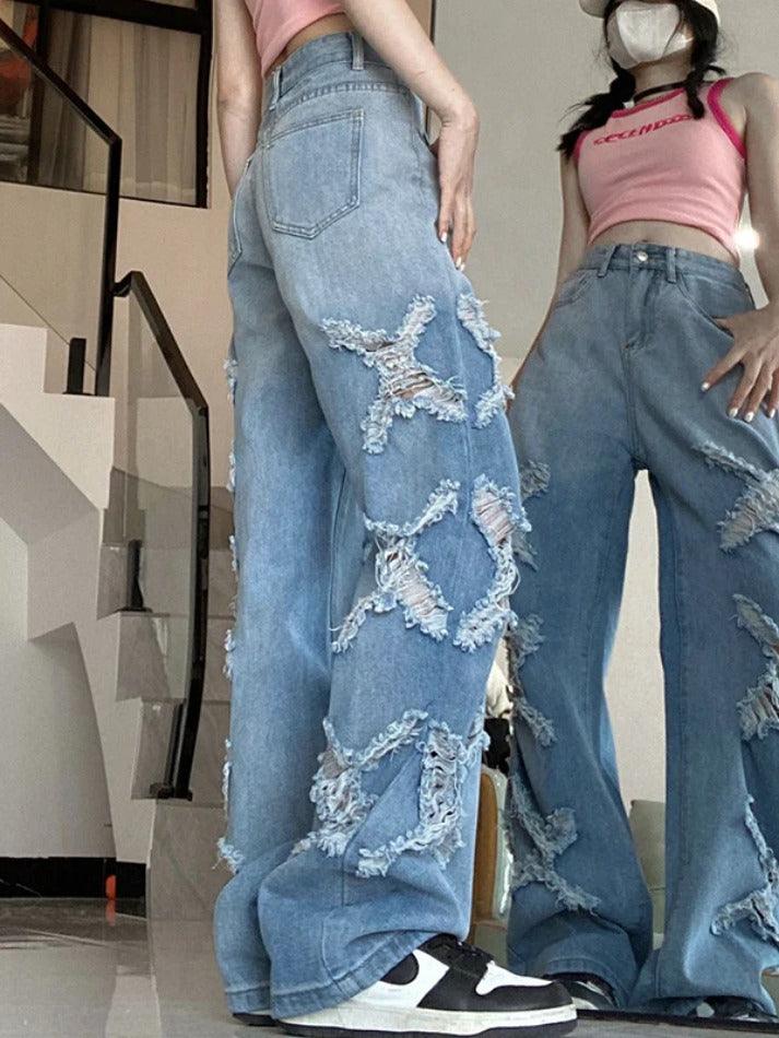 Vintage High Rise Ripped Boyfriend Jeans - AnotherChill