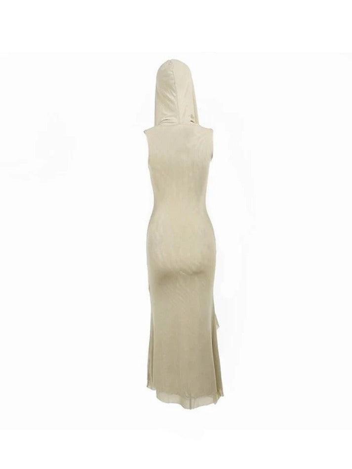 Design Sense Slit Ruffle Dress - AnotherChill