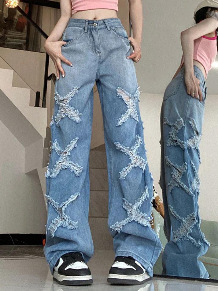 Vintage High Rise Ripped Boyfriend Jeans - AnotherChill