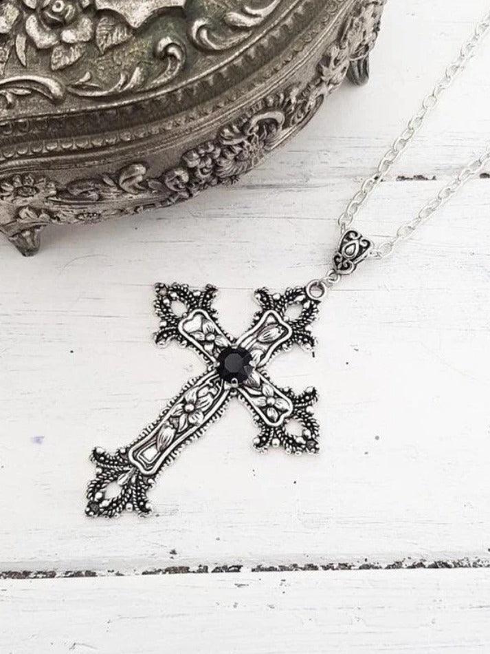 Gothic Punk Cross Charm Necklace - AnotherChill