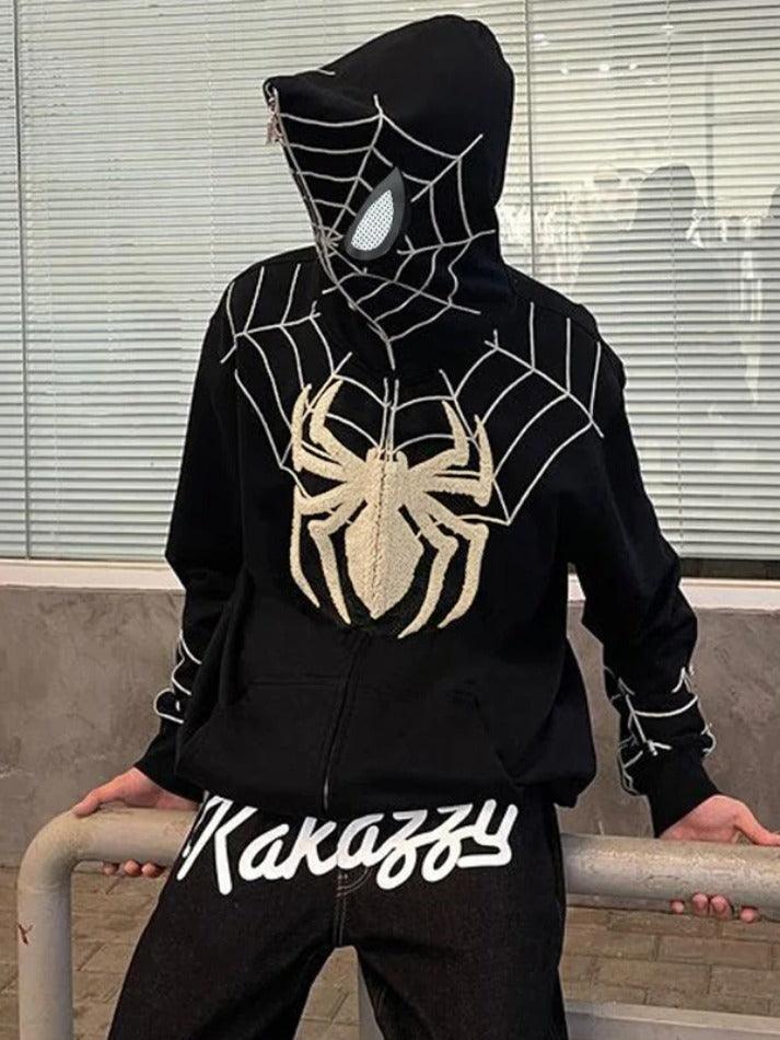 Men's Spider Man Styling Print Oversized Hoodie - AnotherChill