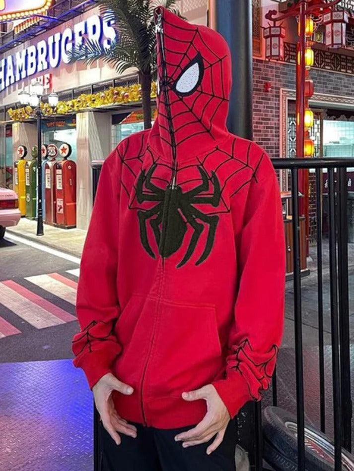 Men's Spider Man Styling Print Oversized Hoodie - AnotherChill