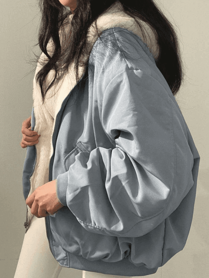 Reversible Oversize Fleece Hooded Jacket - AnotherChill