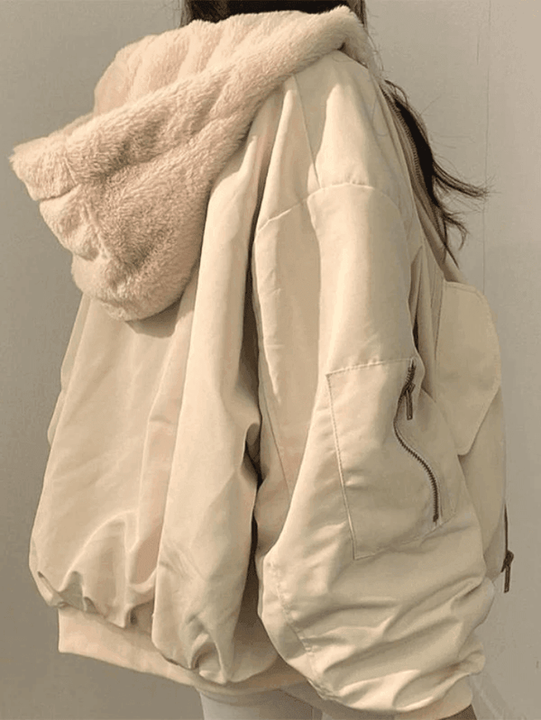 Reversible Oversize Fleece Hooded Jacket - AnotherChill