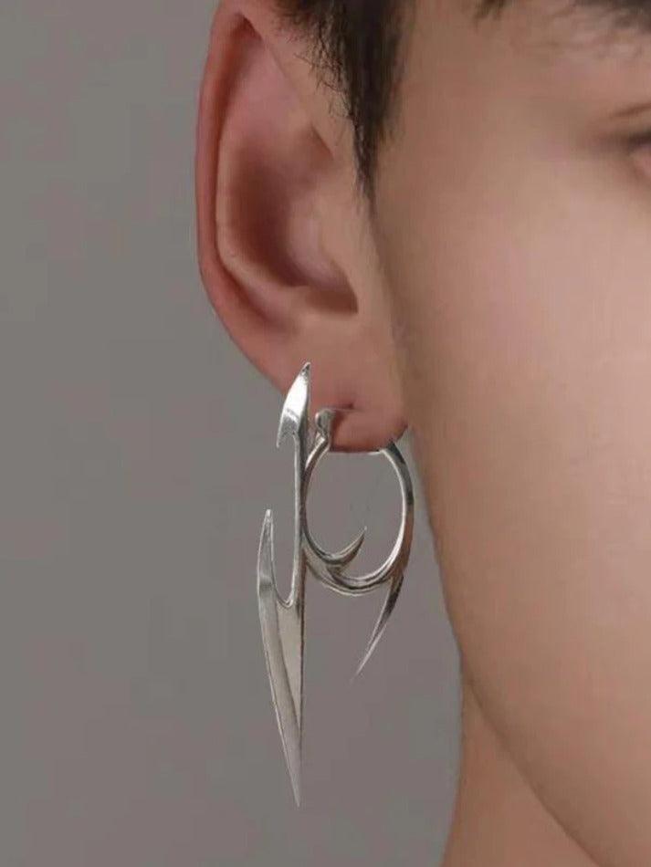 Silver Punk Character Earrings - AnotherChill