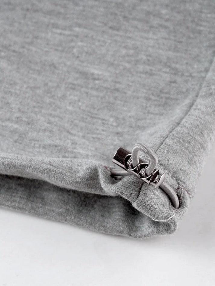 Solid Color Pocket Pleated Sweatpants - AnotherChill