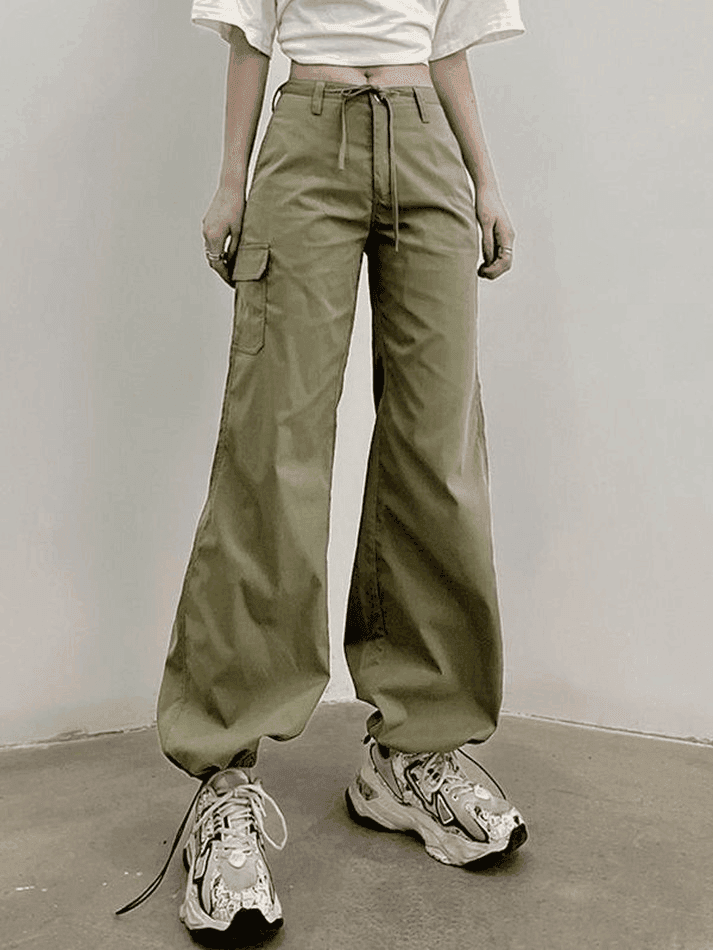 Straight Leg Pocket Cargo Pants - AnotherChill