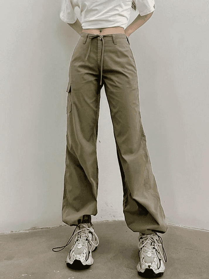 Straight Leg Pocket Cargo Pants - AnotherChill